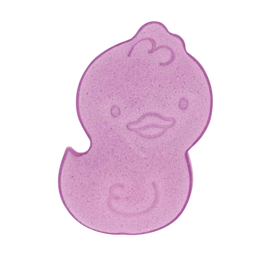 Esponja de baño Patito con jabón y aroma de chicle - esponjabon